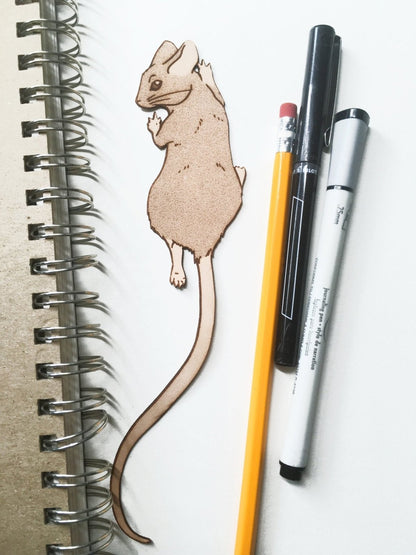 Leather Mouse Bookmark