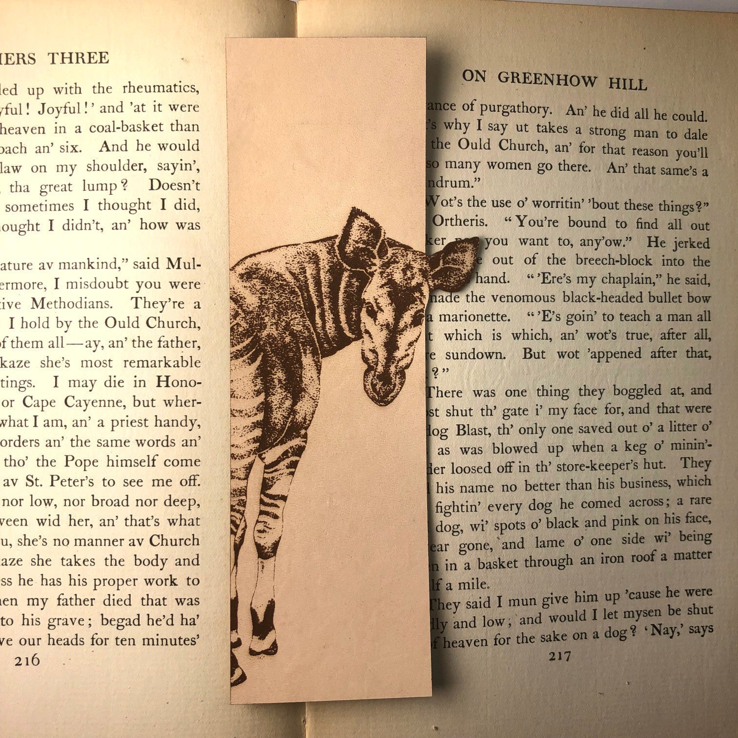 Leather Okapi Bookmark