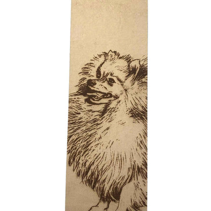 Leather Pomeranian Bookmark Leather Pomeranian Bookmark Bookmarks Raven King Crafts
