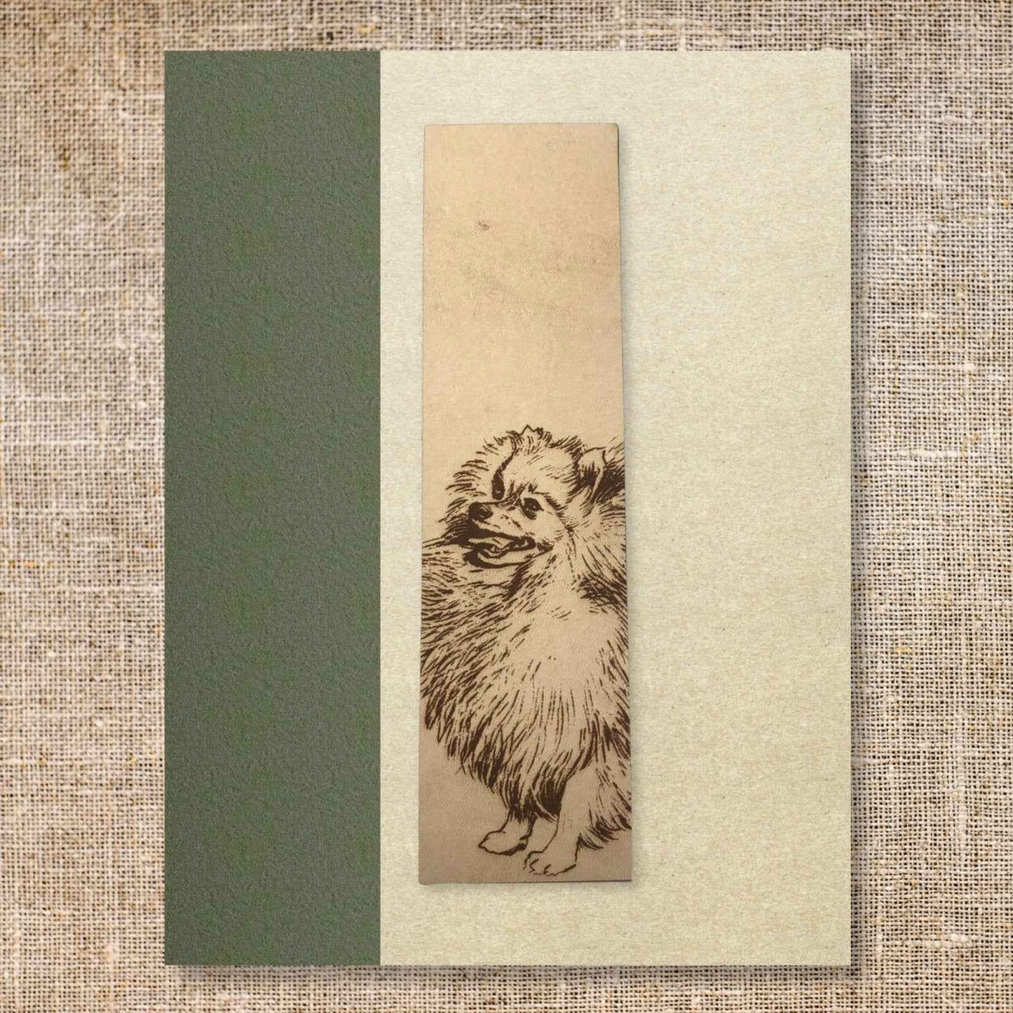 Leather Pomeranian Bookmark Leather Pomeranian Bookmark Bookmarks Raven King Crafts
