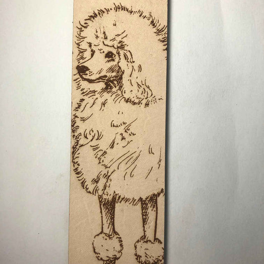 Leather Poodle Bookmark Leather Poodle Bookmark Bookmarks Raven King Crafts