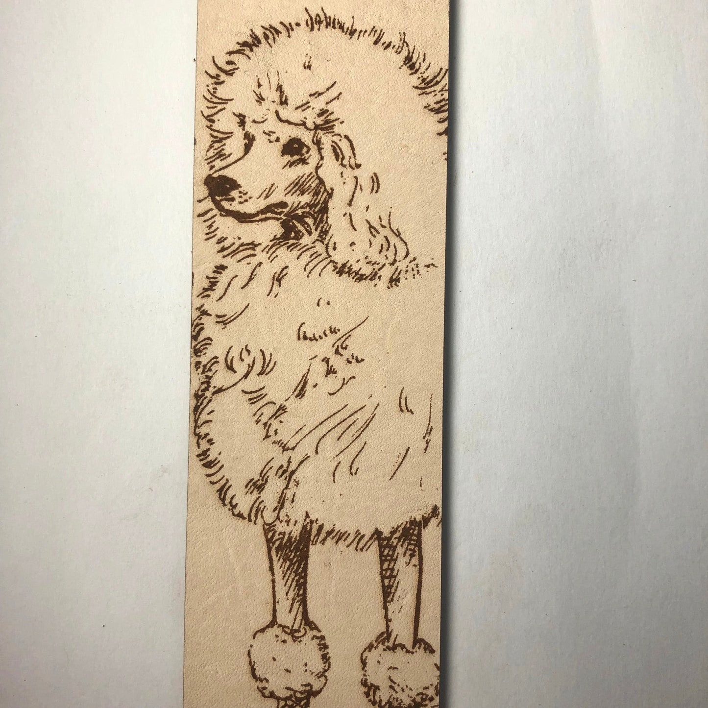 Leather Poodle Bookmark