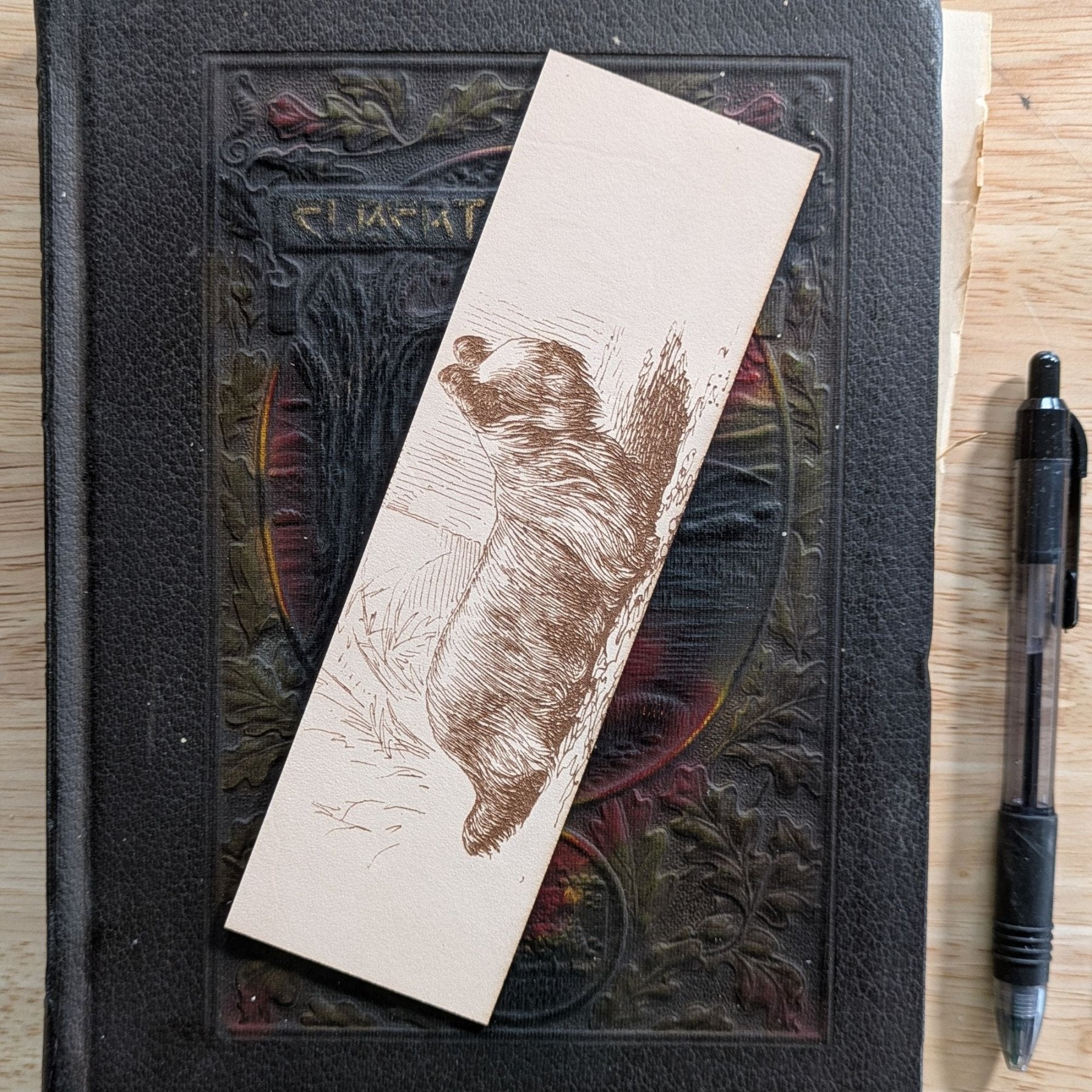 A rectangular leather bookmark with the historical art of a Skye terrier dog engraved on it. Leather Skye Terrier Bookmark (toy dog) - Pick one or get both! Bookmarks Raven King Crafts Leather Skye Terrier Bookmark (toy dog) - Pick one or get both! Bookmarks Raven King Crafts