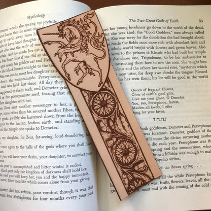 Leather Unicorn Bookmark