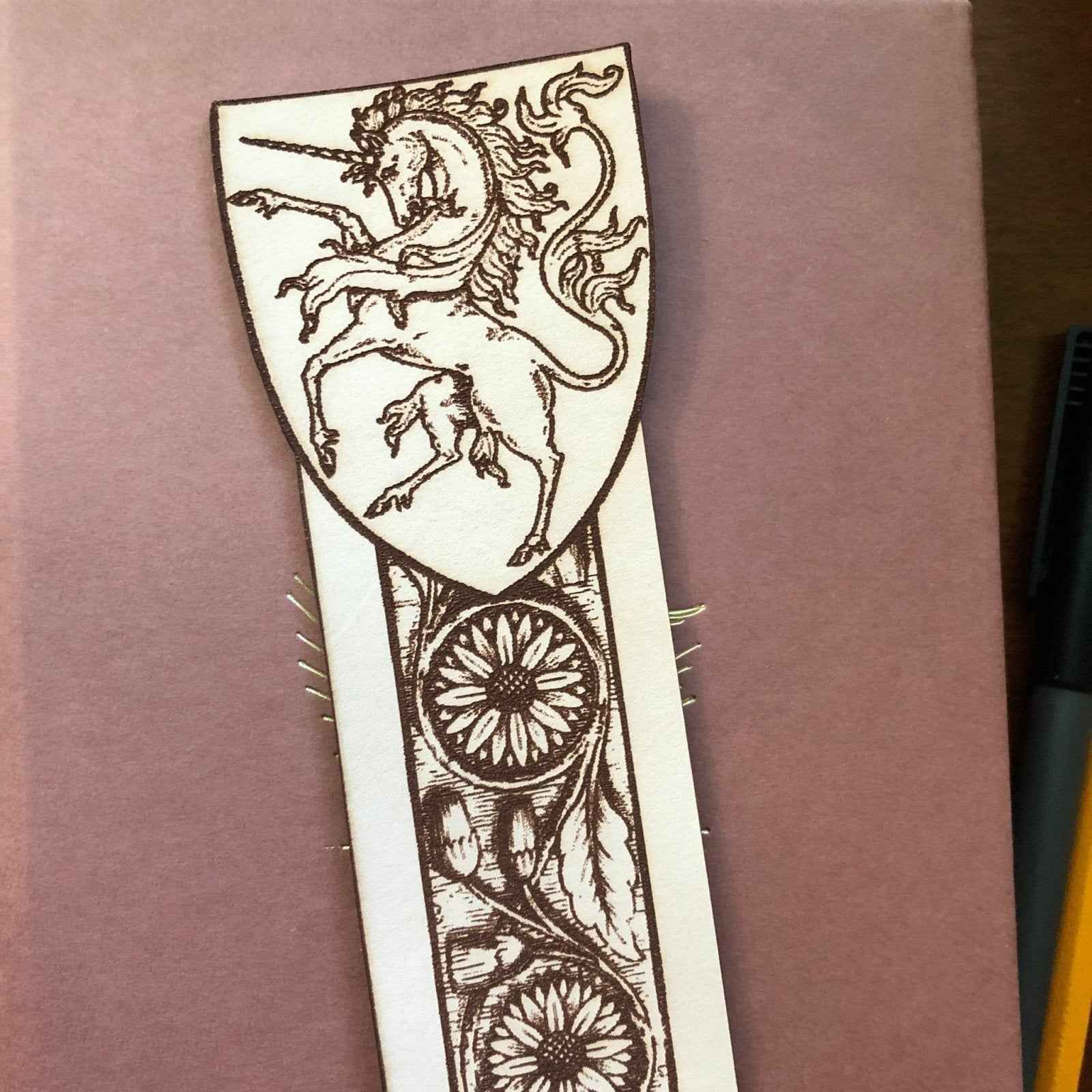 Leather Unicorn Bookmark Leather Unicorn Bookmark Bookmarks Raven King Crafts