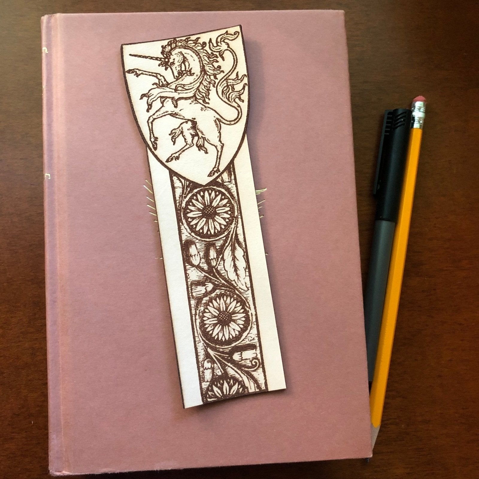 Leather Unicorn Bookmark