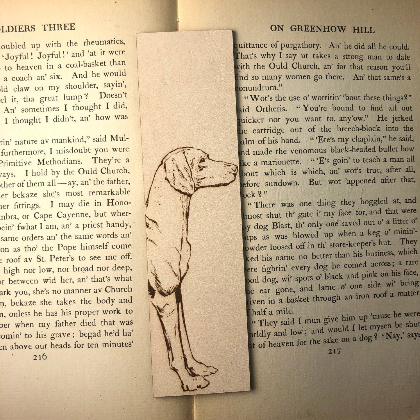 Leather Vizsla Bookmark