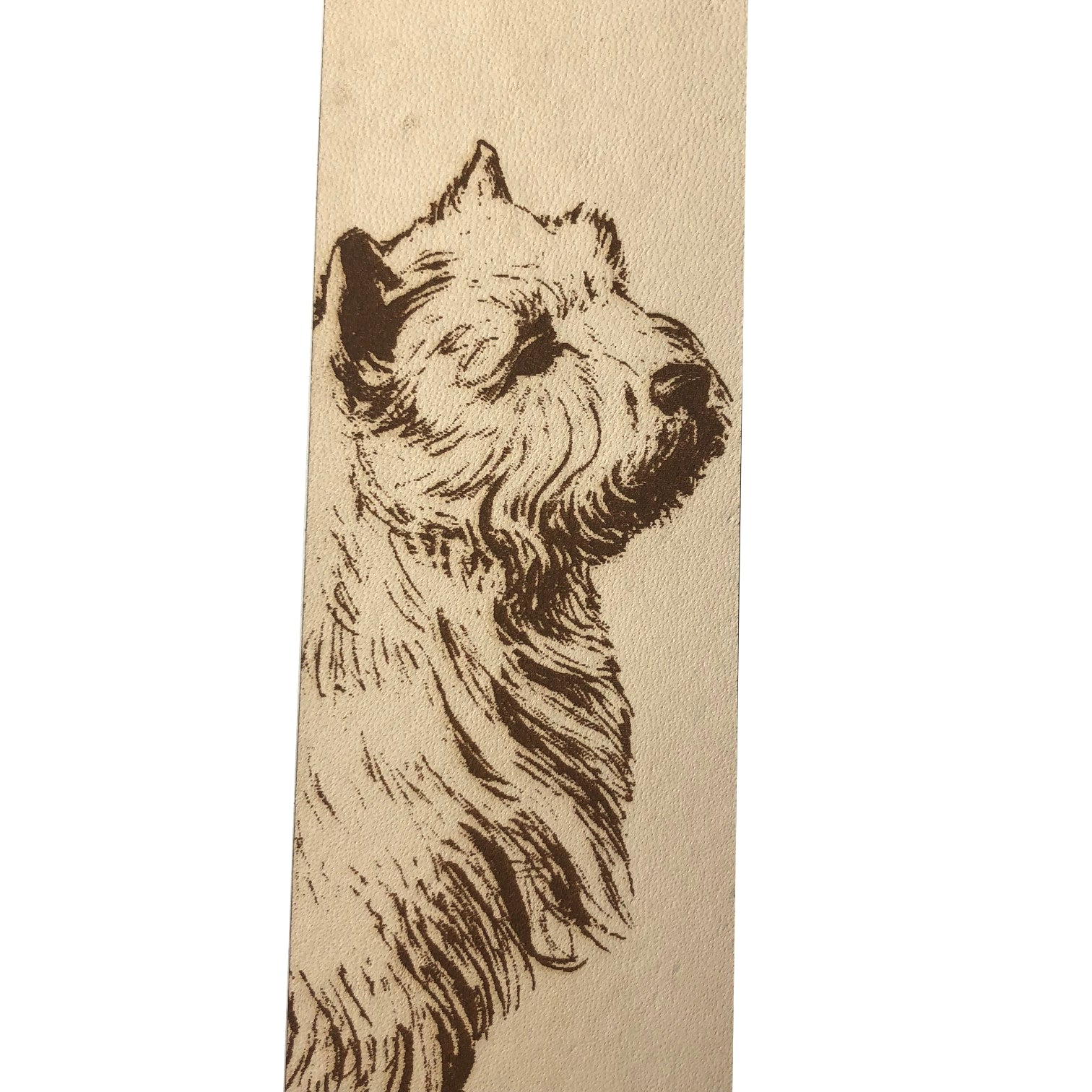 Leather West Terrier Bookmark