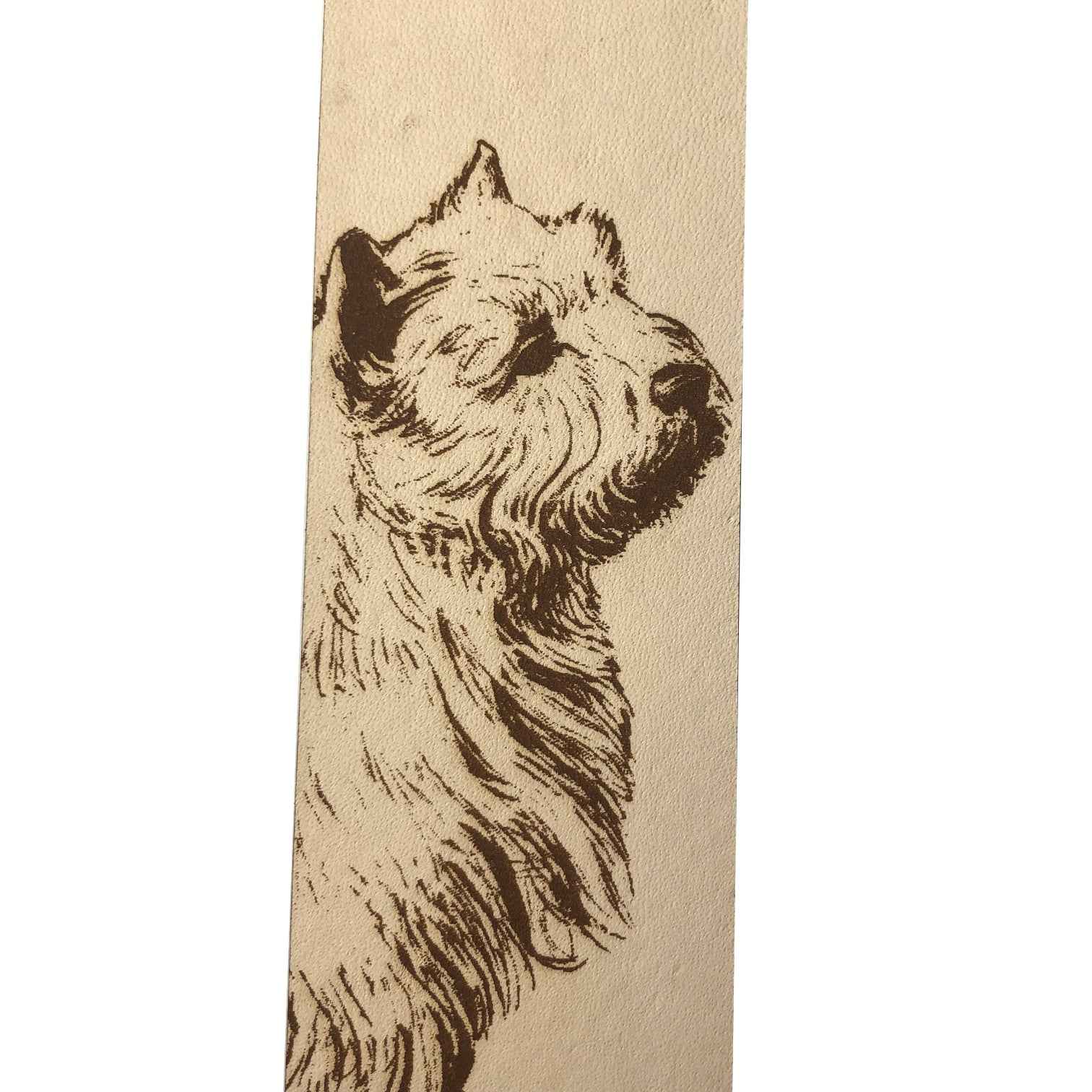 Leather West Terrier Bookmark Leather West Terrier Bookmark Bookmarks Raven King Crafts