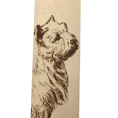 Leather West Terrier Bookmark Leather West Terrier Bookmark Bookmarks Raven King Crafts