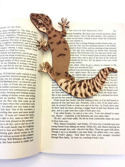 Cute lizard gift. Leopard Gecko Leather Bookmark - Cute Lizard Book Buddy Bookmarks Raven King Crafts