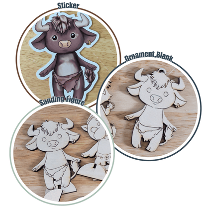 Minotaur mythos pack includes a Minotaur sticker, Minotaur ornament blank and Minotaur standing figure. Minotaur - Sticker, Ornament Blank & Standing Figure Set Art & Craft Kits Raven King Crafts Minotaur - Sticker, Ornament Blank & Standing Figure Set Art & Craft Kits Raven King Crafts