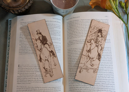 Mr. Darcy and Mr. Bingley Bookmarks Mr. Darcy and Mr. Bingley on horseback bookmarks Bookmarks Raven King Crafts Mr. Darcy and Mr. Bingley on horseback bookmarks Bookmarks Raven King Crafts