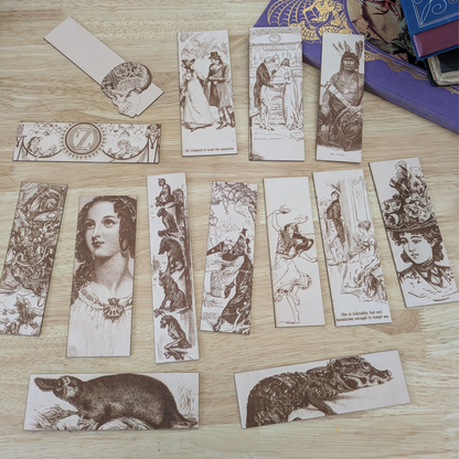 A photograph of a batch of new bookmarks as of February 2025. 