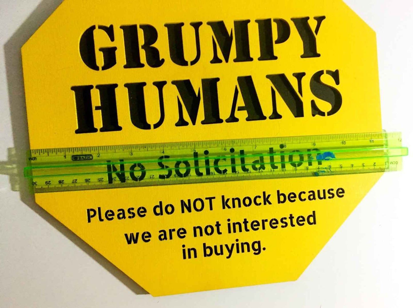 No Solicitation Grumpy Humans Sign No Solicitation Grumpy Humans Sign Signage Raven King Crafts