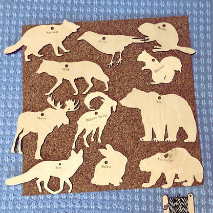The animal shapes in this kit without markers or paint. North America Wildlife Ornament (Cutout) Kit Art & Craft Kits Raven King Crafts