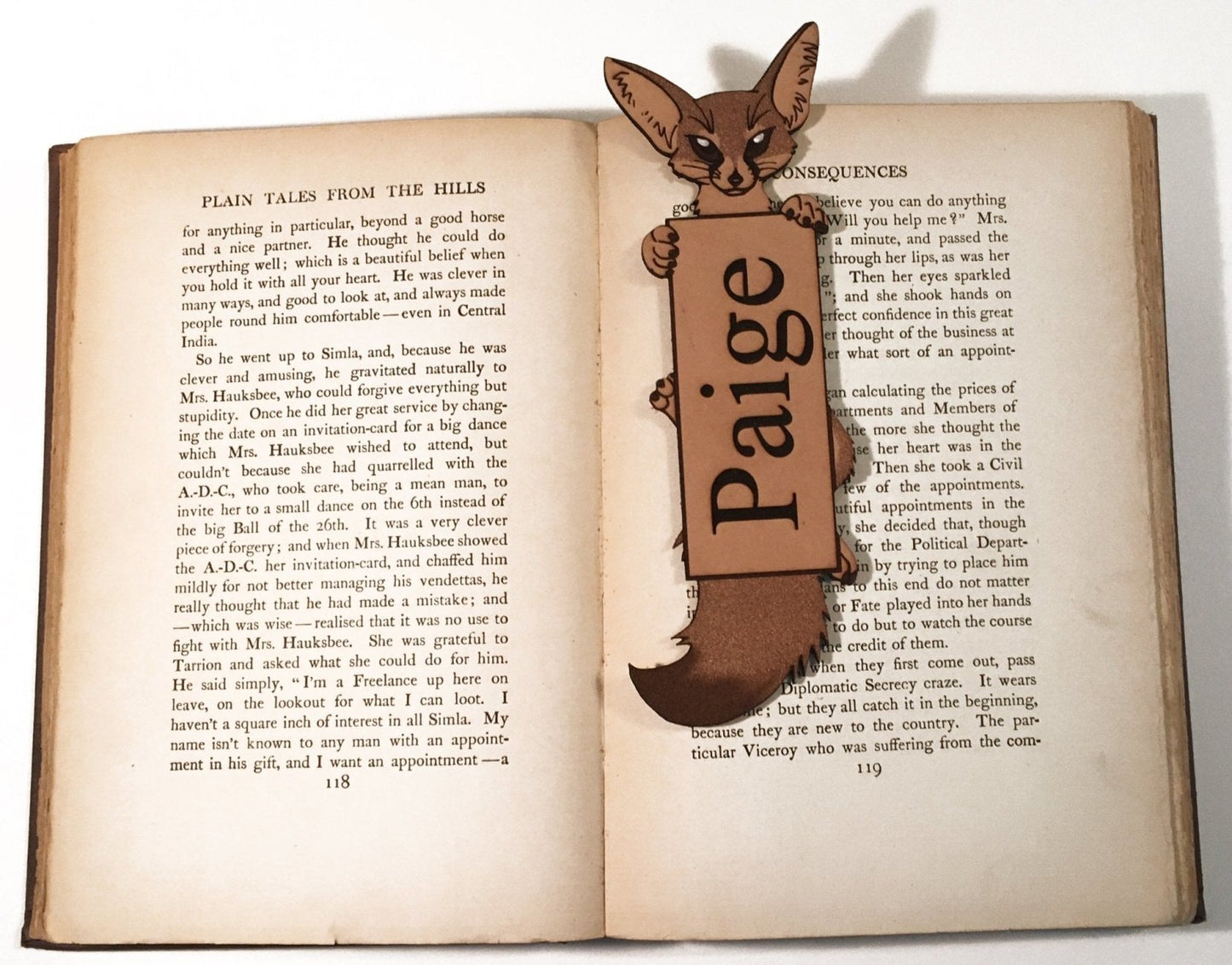 Personalized Fennec Fox Bookmark