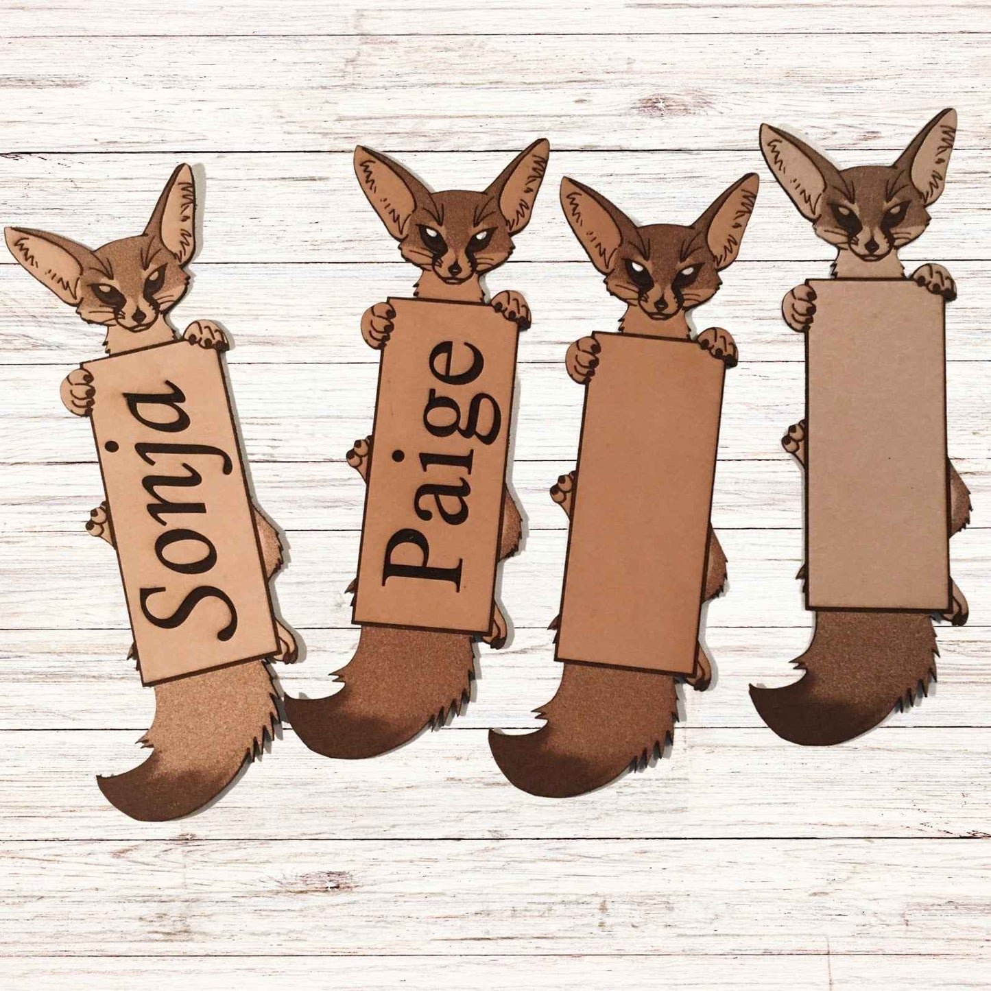 Personalized Fennec Fox Bookmark Personalized Fennec Fox Bookmark Bookmarks Raven King Crafts