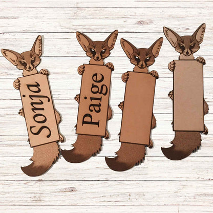 Personalized Fennec Fox Bookmark Personalized Fennec Fox Bookmark Bookmarks Raven King Crafts