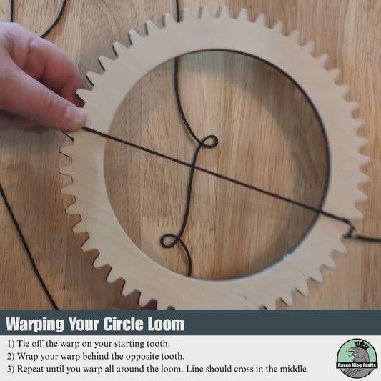 Circle Weaving Loom Set - 3 pack of 1/4" thick wooden looms