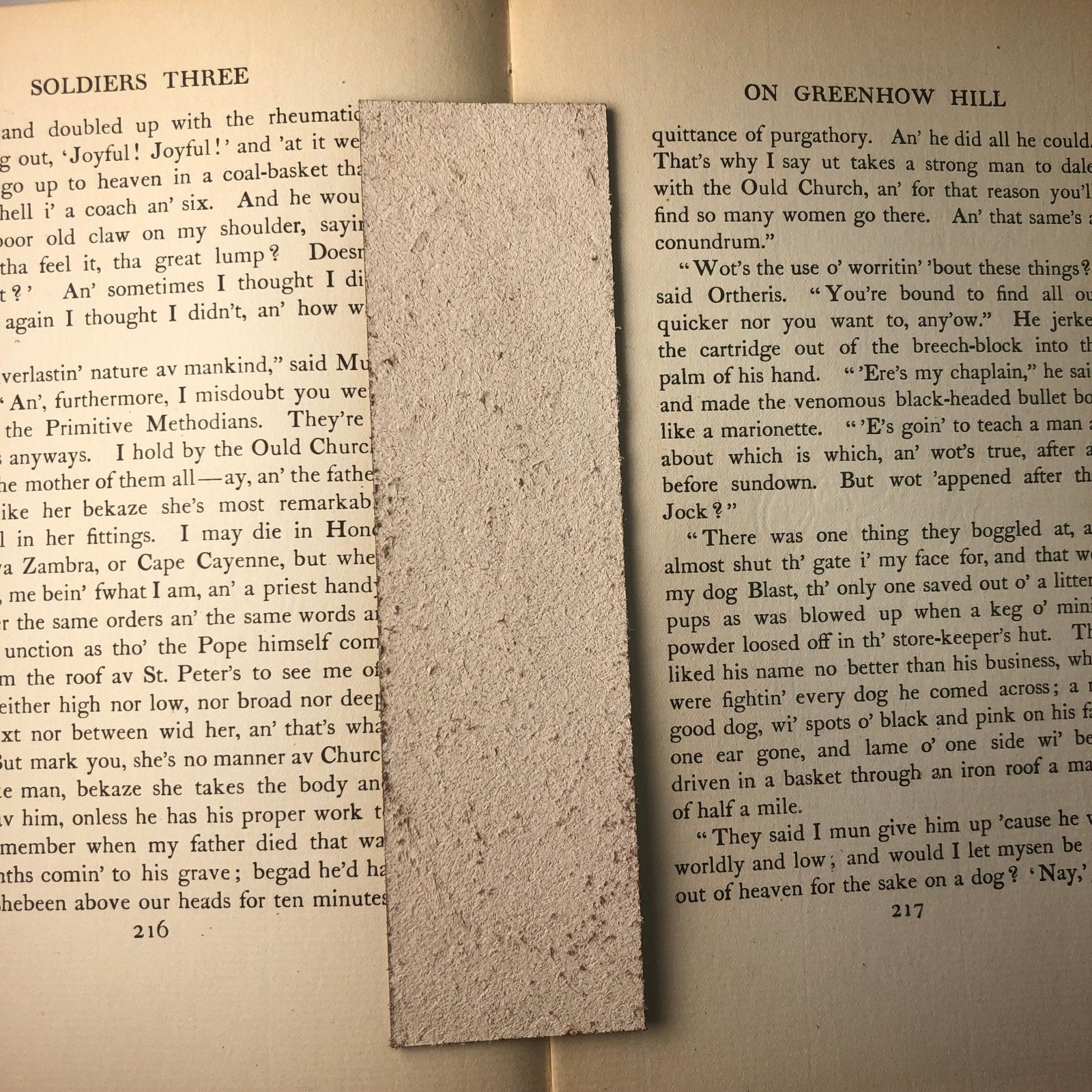 The back of the bookmark is unfinished.