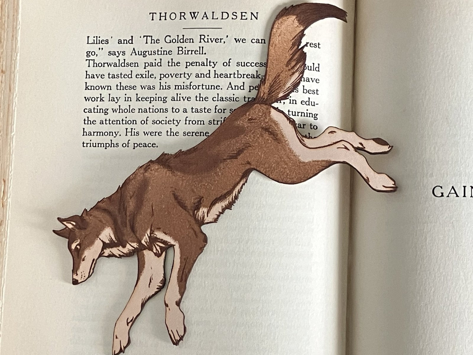 Running Wolf Bookmark