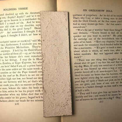 The backs of the leather bookmarks are unfinished and you can see the leather grain. Scottish Deerhound Bookmark Bookmarks Raven King Crafts