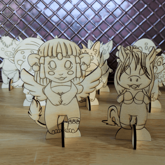 Some of the mythos chibis standing figures Spinx - Sticker, Ornament Blank & Standing Figure Set Art & Craft Kits Raven King Crafts
