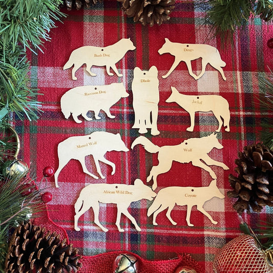 Wild Dog Ornament Set - 9 Different Species - SHIPS FREE USA! Wild Dog Ornament Set - 9 Different Species Art & Craft Kits Raven King Crafts