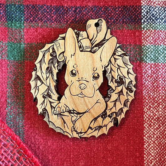 Wood French Bulldog Ornaments Wood French Bulldog Ornaments Ornament Raven King Crafts