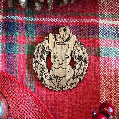 Wood French Bulldog Ornaments Wood French Bulldog Ornaments Ornament Raven King Crafts