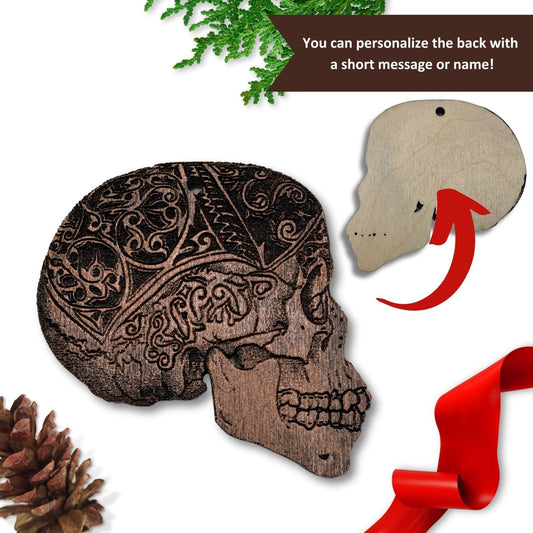 Wooden Skull Ornaments - Personalize Option! Wooden Skull Ornaments - Personalize Option! Raven King Crafts