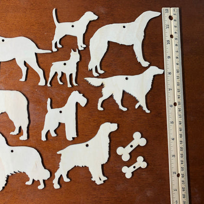 Standing Dogs Wooden Crafting Kit - 9 Different Breed Ornaments - SHIP ...